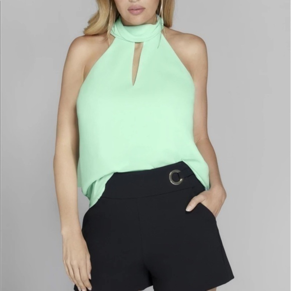 NWOT Marciano Cascara Mock Neck Top